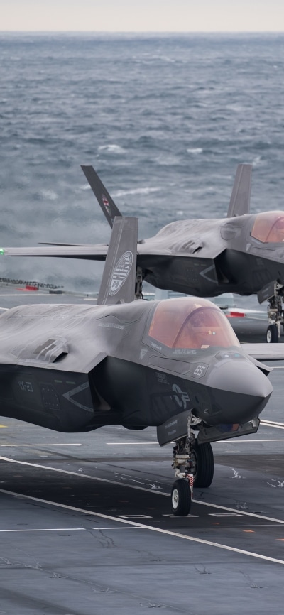 Military Lockheed Martin F-35 Lightning II, Warplane, Jet Fighter, Aircraft, 1080x2340