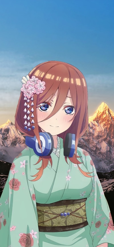 Anime The Quintessential Quintuplets, Miku Nakano, 1080x2340