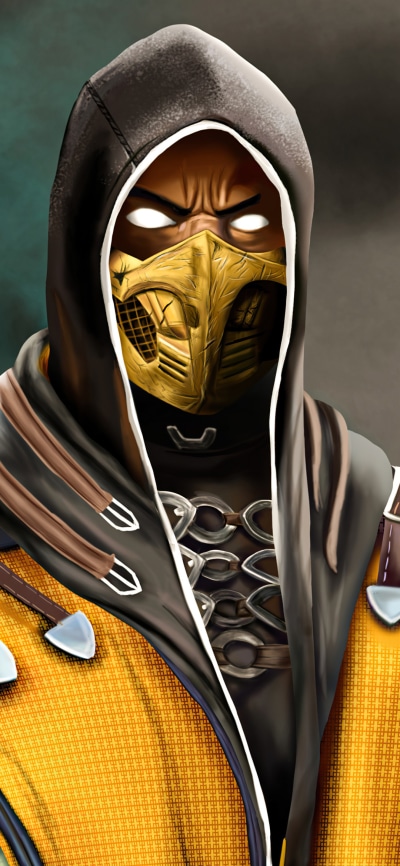 Video Game Mortal Kombat, Scorpion (Mortal Kombat), 1080x2340