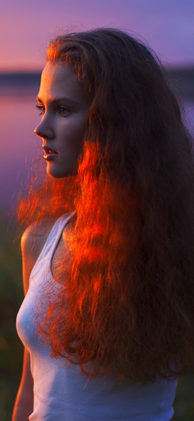 Women Model, Long Hair, Redhead, 1080x2340