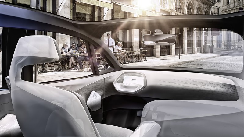 Volkswagen I.D., paris auto show 2016, electric cars, interior