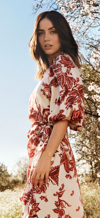 Celebrity Ana de Armas, Brunette, Blossom, Actress, Dress, Cuban, 1080x2340