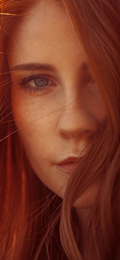 Women Model, Face, Redhead, 1080x2340