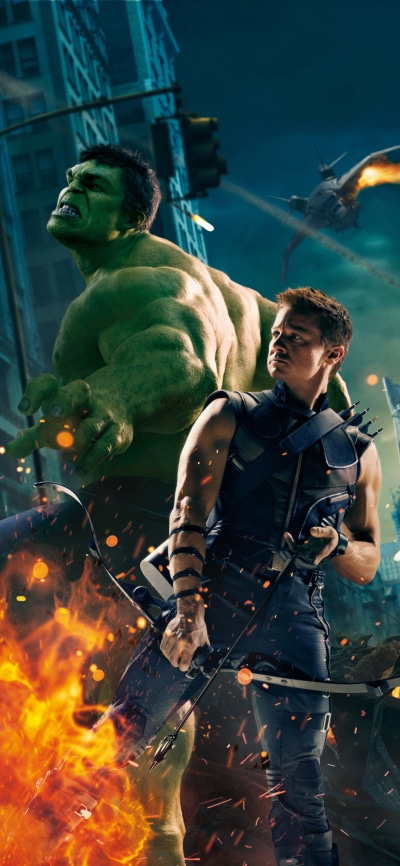 Movie The Avengers, Hawkeye, Hulk, Avengers, Clint Barton, 1080x2340