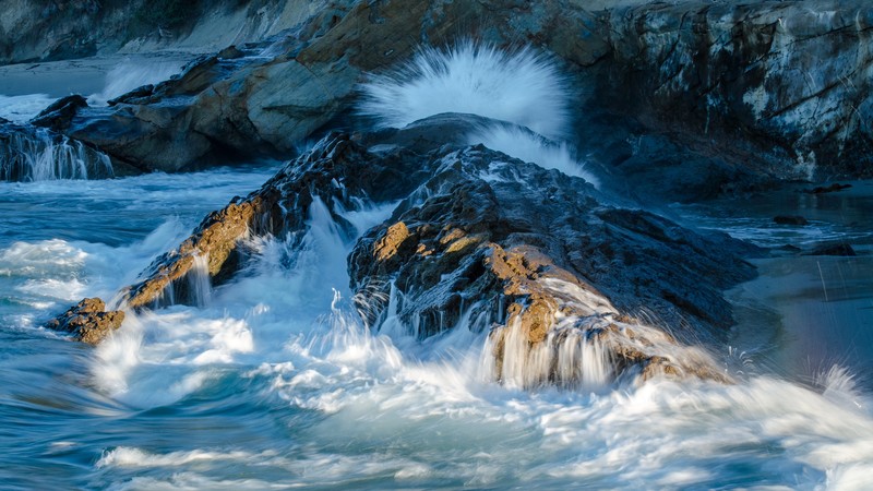 California USA, 4K, River, rocks