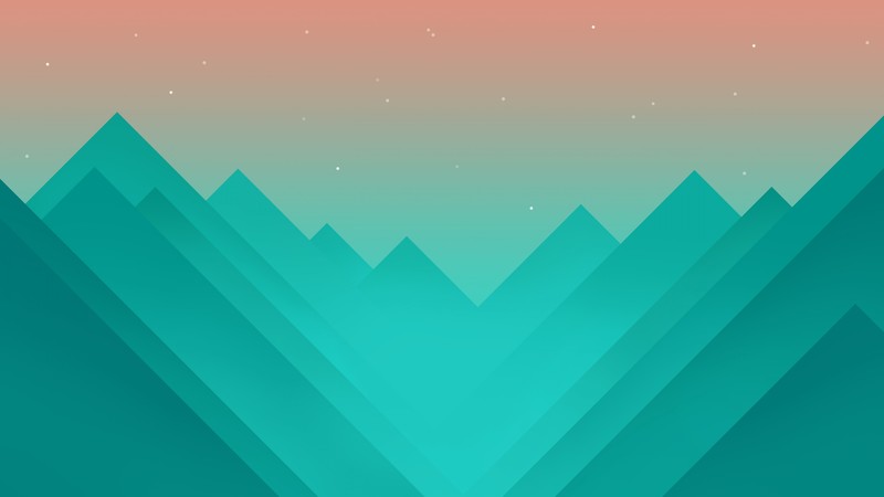 flat, polygons, 4k, mountains, abstract