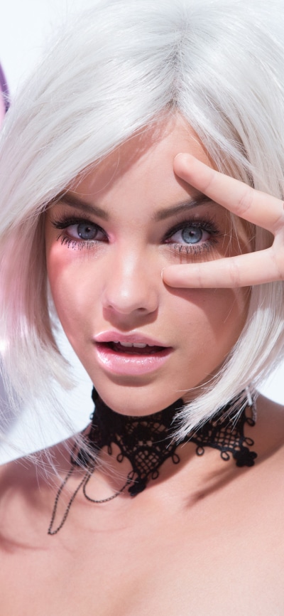 Celebrity Barbara Palvin, Model, White Hair, Blue Eyes, Hungarian, Short Hair, 1080x2340