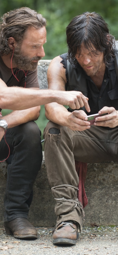 TV Show The Walking Dead, Norman Reedus, Rick Grimes, Daryl Dixon, Andrew Lincoln, 1080x2340