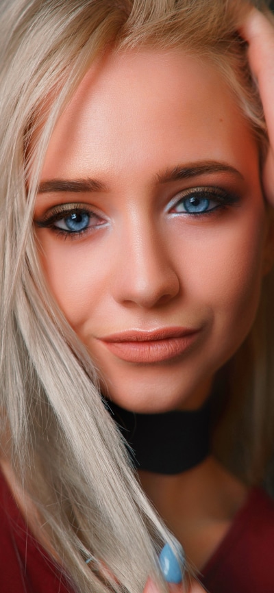 Women Model, Face, Blue Eyes, Victoria Zheltyakova, 1080x2340