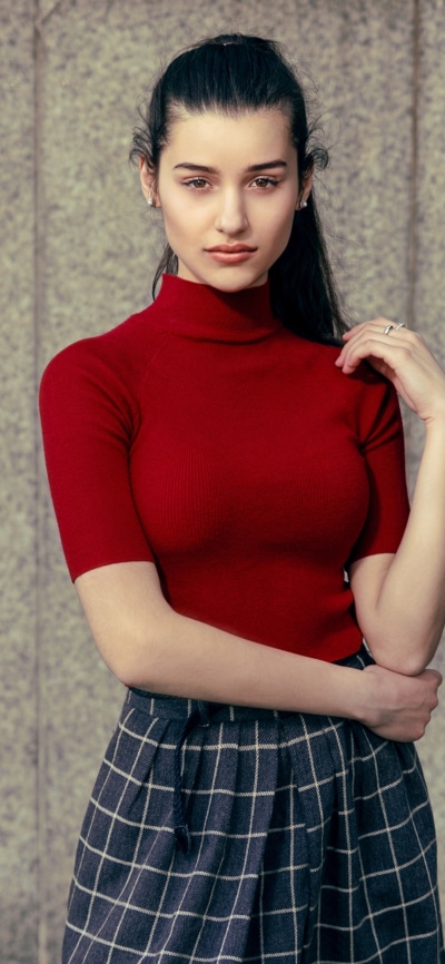 Women Model, Brown Eyes, Black Hair, 1080x2340
