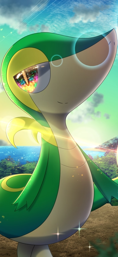 Anime Pokémon, Snivy (Pokemon), 1080x2340