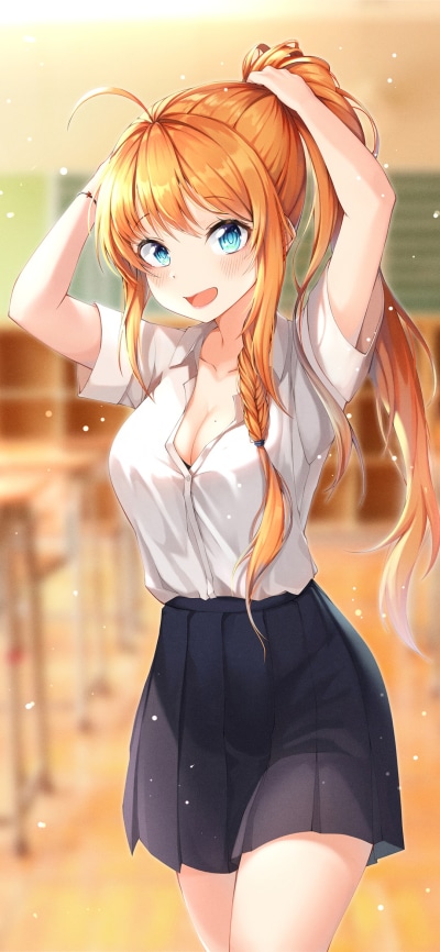 Anime Princess Connect! Re:Dive, Skirt, Aqua Eyes, Blonde, Pecorine (Princess Connect), 1080x2340