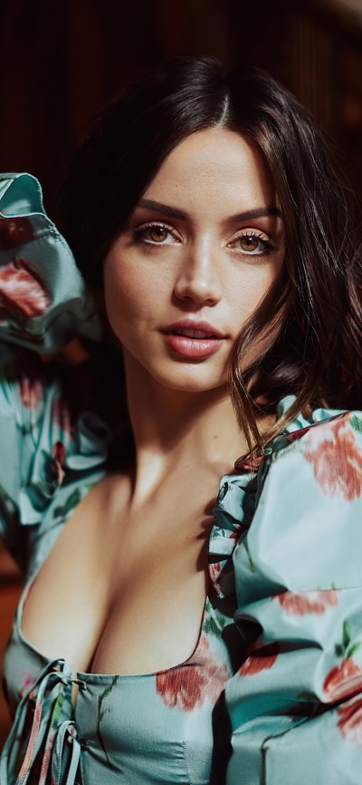 Celebrity Ana de Armas, Face, Brunette, 1080x2340