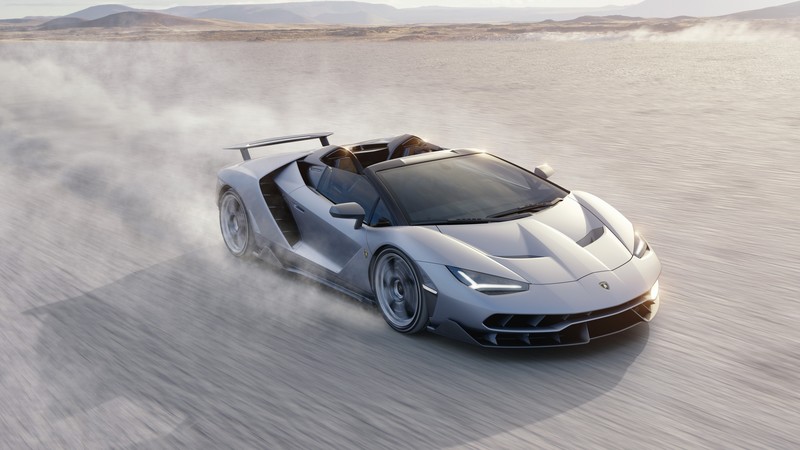Lamborghini Centenario, roadster, supercar, silver