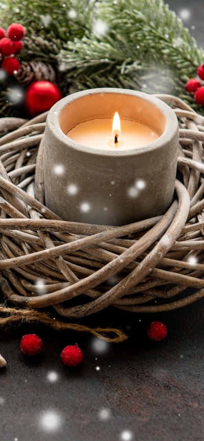 Photography Candle, Christmas, 1080x2340