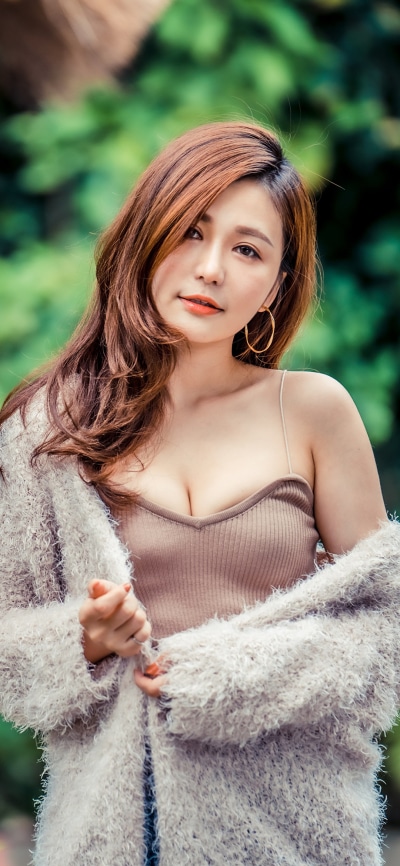 Women Model, Lipstick, Brunette, Asian, 1080x2340