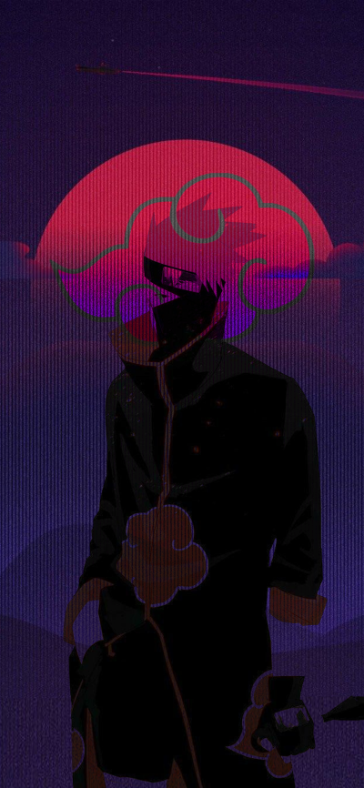 Anime Naruto, Akatsuki (Naruto), Aesthetic, Moon, Kakashi Hatake, 1080x2340
