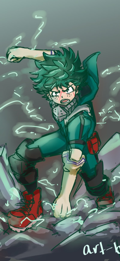 Anime My Hero Academia, Izuku Midoriya, 1080x2340