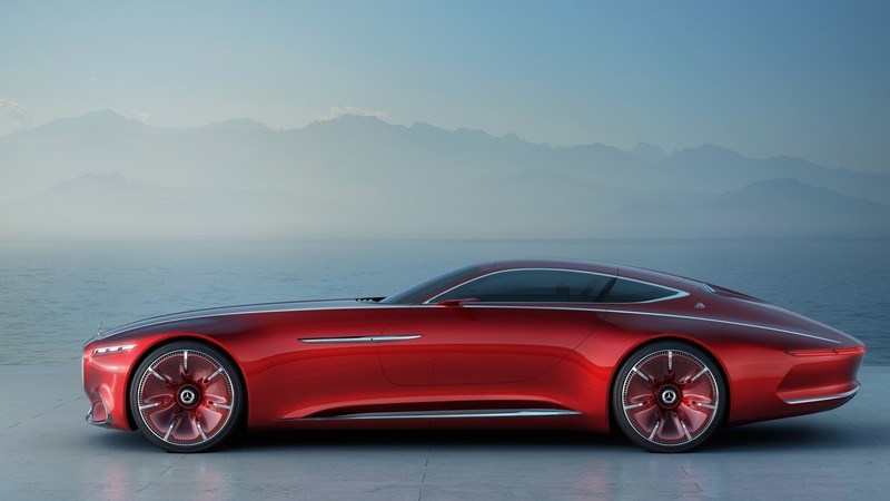 Vision Mercedes Maybach 6, electric cars, luxury cars, red