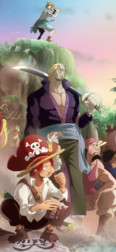 Anime One Piece, Gol D. Roger, Seagull (One Piece), Buggy (One Piece), Scopper Gaban, Crocus (One Piece), 1080x2340