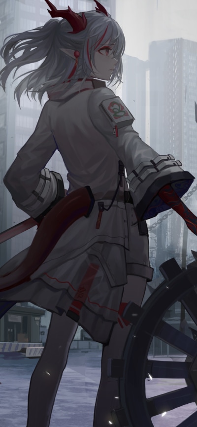 Video Game Arknights, Nian (Arknights), 1080x2340