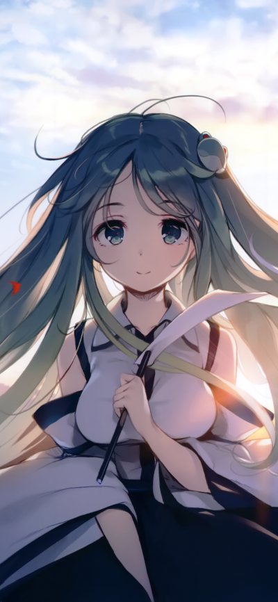 Anime Touhou, Sanae Kochiya, 1080x2340