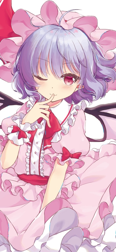 Anime Touhou, Remilia Scarlet, 1080x2340