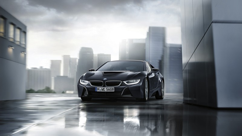 BMW i8 Protonic Dark Silver Edition, paris auto show 2016, black