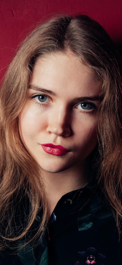 Women Model, Blue Eyes, Lipstick, Face, Redhead, 1080x2340