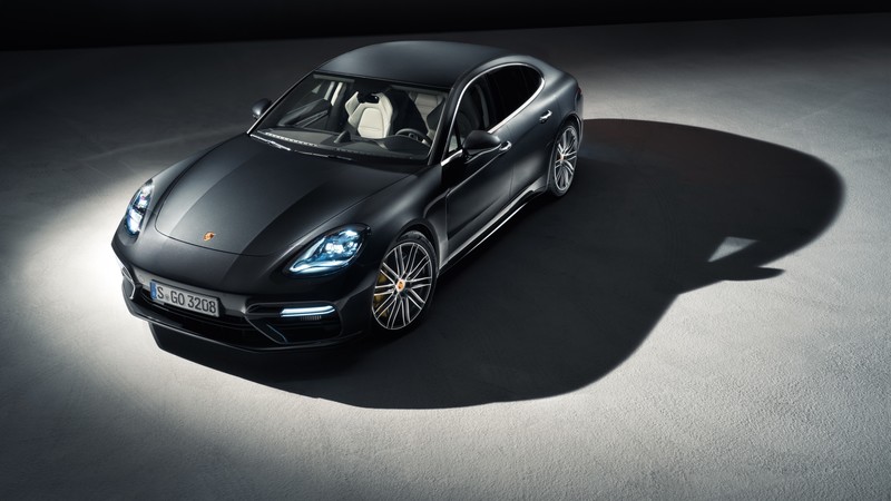 Porsche Panamera Turbo, sedan, black