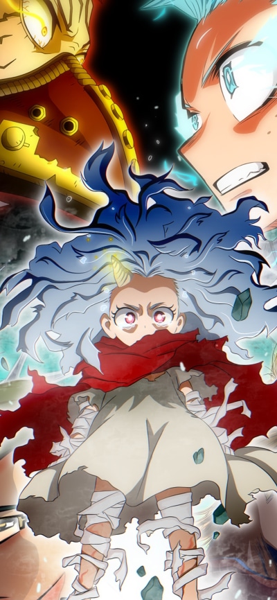 Anime My Hero Academia, Kai Chisaki, Overhaul (My Hero Academia), Eri (My Hero Academia), Izuku Midoriya, 1080x2340