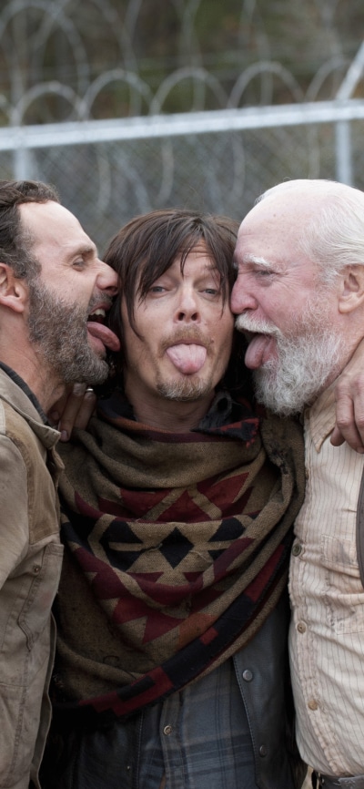 TV Show The Walking Dead, Andrew Lincoln, Hershel Greene, Daryl Dixon, Norman Reedus, Rick Grimes, 1080x2340