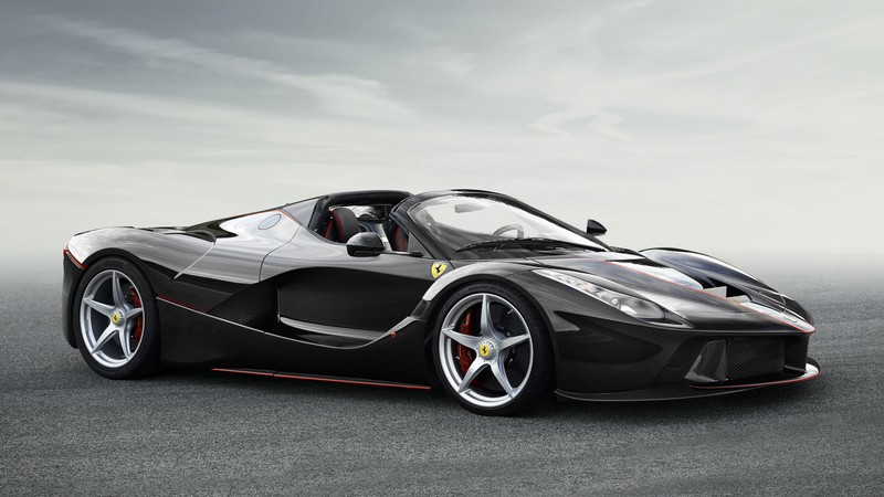 LaFerrari Aperta, hypercar, black