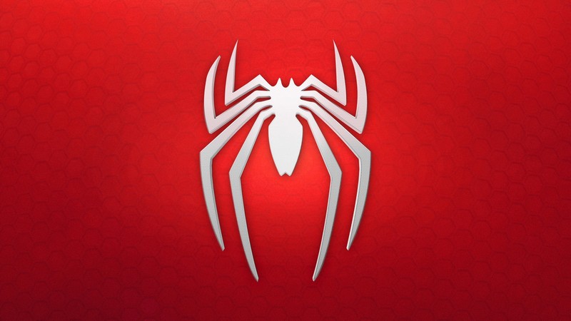 spiderman, logo, background, red, white