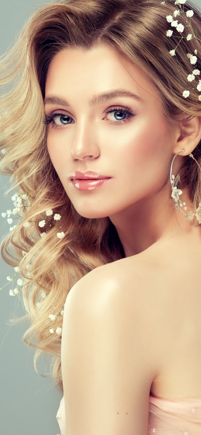Women Model, Blonde, Curl, Blue Eyes, 1080x2340