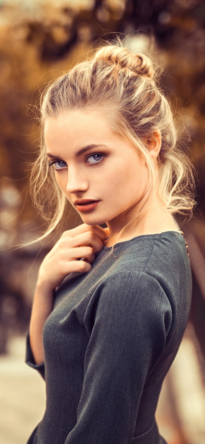 Women Model, Blonde, Blue Eyes, 1080x2340