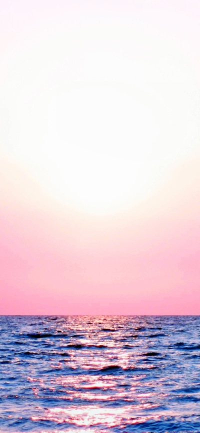 Earth Sunset, Sea, Sky, Pastel, Colorful, 1080x2340