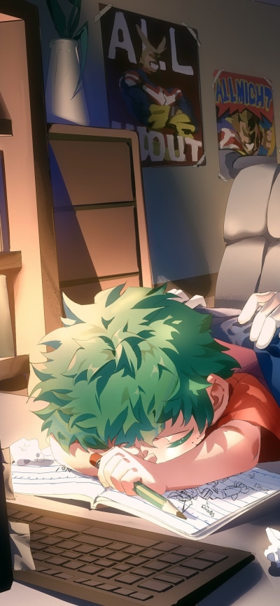 Anime My Hero Academia, Izuku Midoriya, 1080x2340