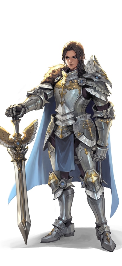 Fantasy Knight, Armor, Woman Warrior, Sword, 1080x2340