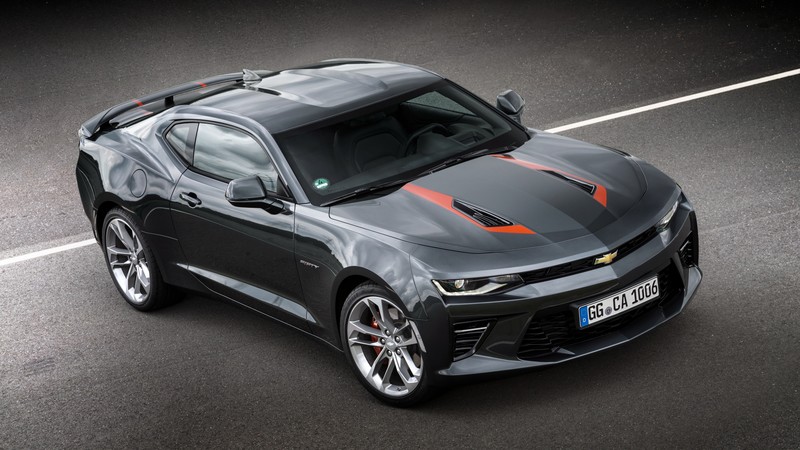 Chevrolet Camaro 50th Anniversary Edition, black, speed