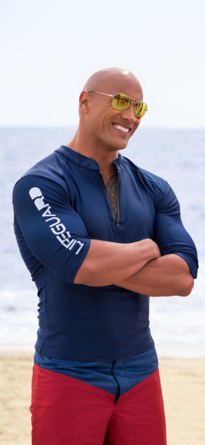 Movie Baywatch, Dwayne Johnson, 1080x2340