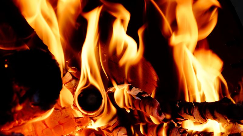 bonfire, fire, coal, flame, 4k