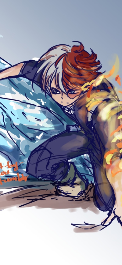 Anime My Hero Academia, Shoto Todoroki, 1080x2340