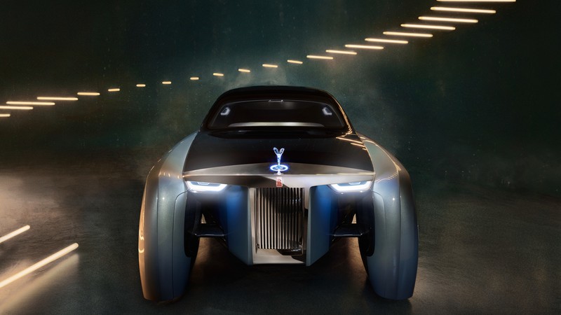 Rolls-Royce Vision Next 100, future cars, futurism, silver