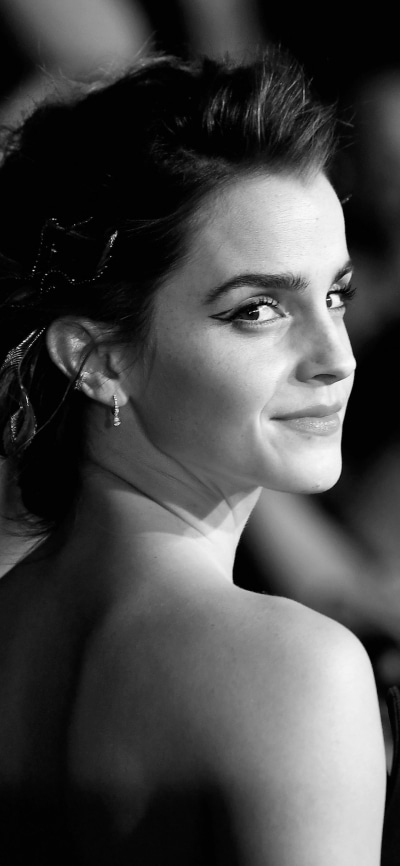 Celebrity Emma Watson, English, Actress, Black and White, British, 1080x2340