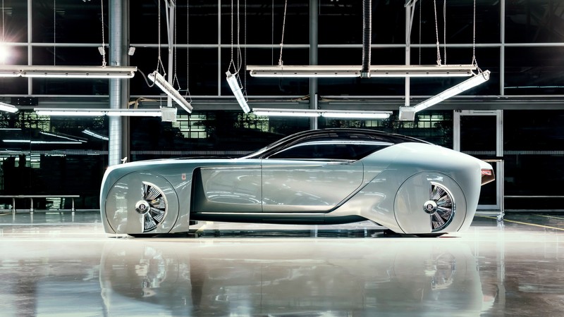 Rolls-Royce Vision Next 100, future cars, futurism, silver