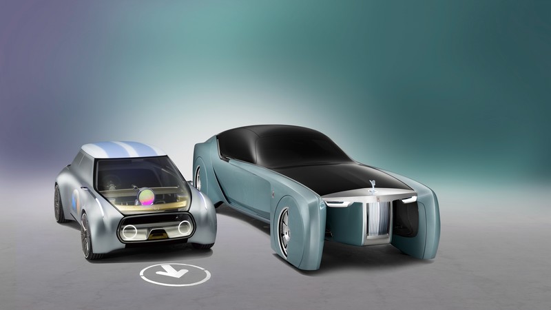 Mini Vision Next 100, future cars, futurism, silver
