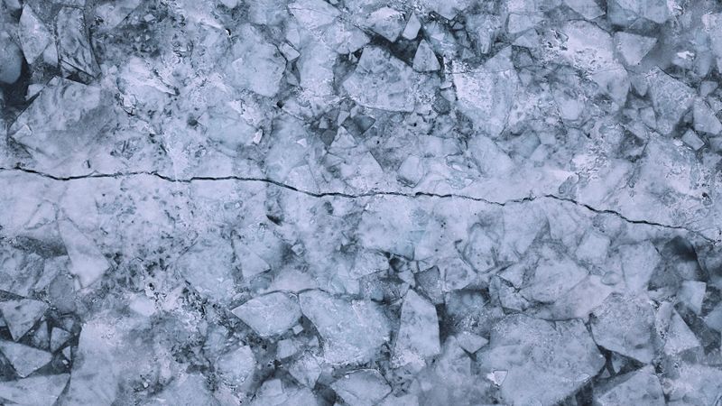 ice, frozen, cranny, splinters, 4k