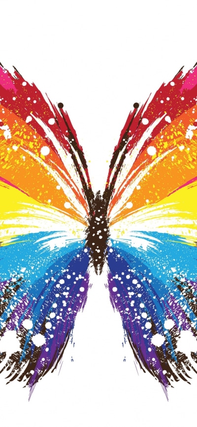 Artistic Butterfly, Colorful, Colors, 1080x2340