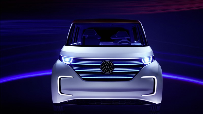 Volkswagen BUDD e, CES 2016, electric, electric cars, microbus, silver
